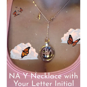 NA custom letter INITAL rose gold y style necklace! Narcotics Anonymous.